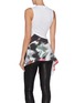 Back View - Click To Enlarge - ALEXANDER MCQUEEN - Twist front drape panel rose print tank top