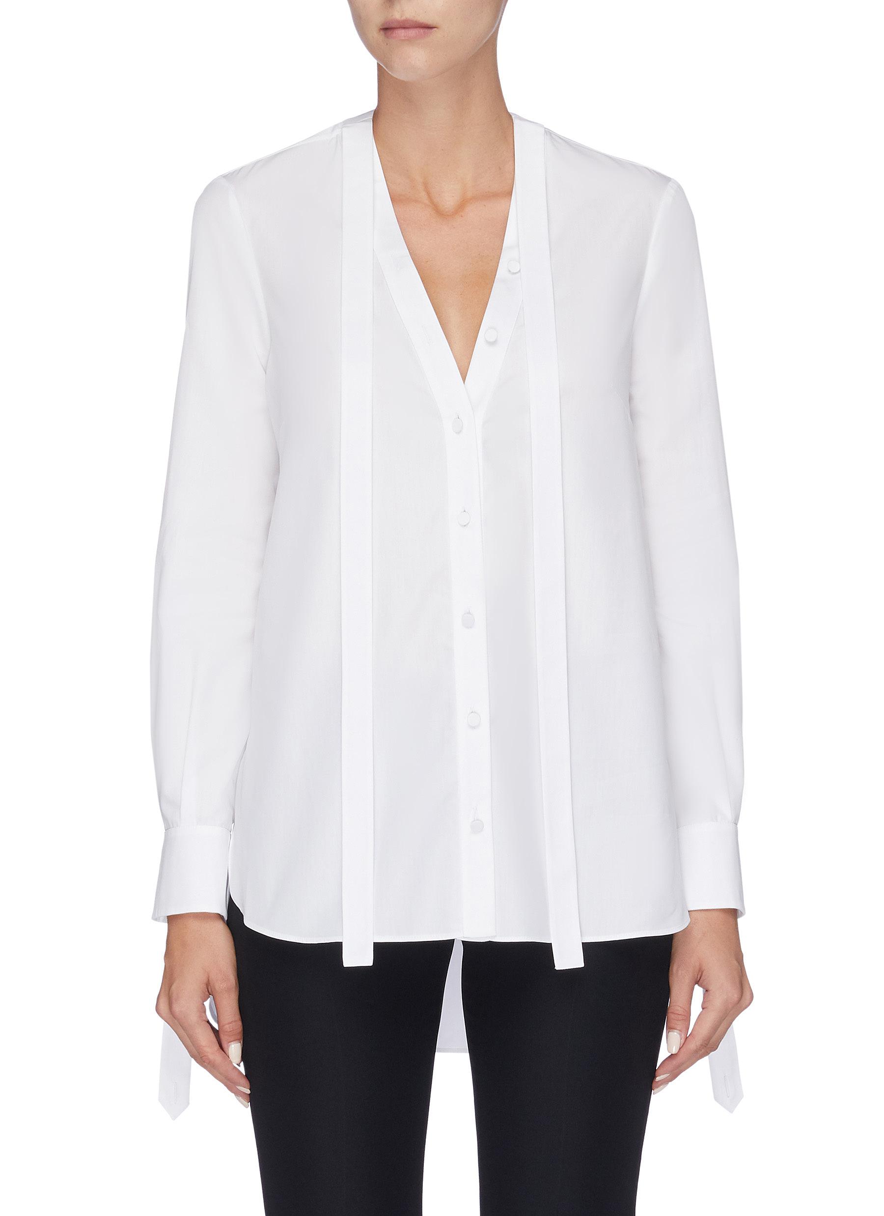 Panelled V-neck shirt by Alexander Mcqueen
