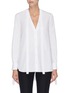 Main View - Click To Enlarge - ALEXANDER MCQUEEN - Panelled V-neck shirt