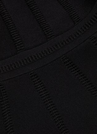 Detail View - Click To Enlarge - ALEXANDER MCQUEEN - Contast panel cutout stripe skirt