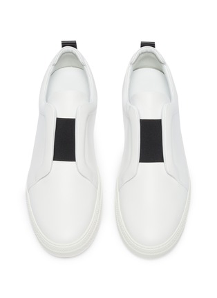 Detail View - Click To Enlarge - PIERRE HARDY - 'Slider' elastic band leather slip-on sneakers