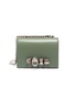 Main View - Click To Enlarge - ALEXANDER MCQUEEN - Strass jewel leather crossbody bag