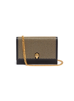 Main View - Click To Enlarge - ALEXANDER MCQUEEN - Stud flap mini leather crossbody bag