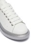 Detail View - Click To Enlarge - ALEXANDER MCQUEEN - 'Oversized Sneaker' in leather with glitter outsole