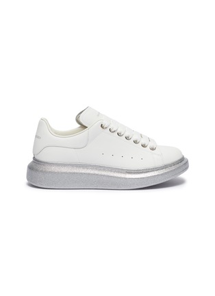 Main View - Click To Enlarge - ALEXANDER MCQUEEN - 'Oversized Sneaker' in leather with glitter outsole