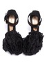 Detail View - Click To Enlarge - ALEXANDER MCQUEEN - Rose ruffle toe suede platform sandals
