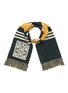 Main View - Click To Enlarge - LOEWE - Logo jacquard stripe wool scarf