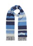 Main View - Click To Enlarge - LOEWE - Logo embroidered colourblock rugby stripe wool scarf
