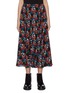 Main View - Click To Enlarge - VALENTINO GARAVANI - X UNDERCOVER 'Lovers' graphic print pleated skirt