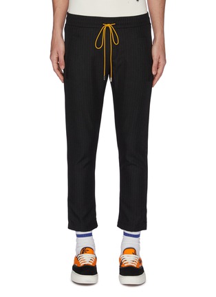 Main View - Click To Enlarge - RHUDE - Pinstripe smiley patch jogging pants