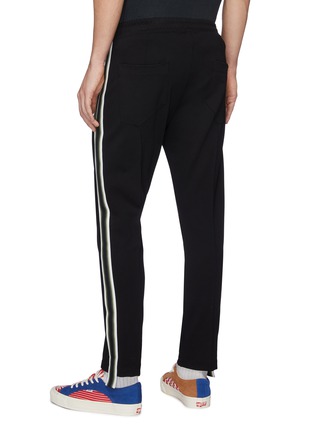Back View - Click To Enlarge - RHUDE - Stripe outseam contrast drawstring jogging pants
