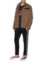 Figure View - Click To Enlarge - RHUDE - Stripe outseam contrast drawstring jogging pants