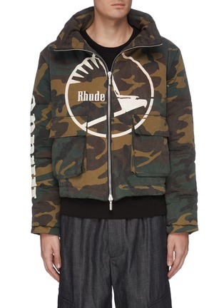 Main View - Click To Enlarge - RHUDE - 'Rhude Collage' camo print puffer jacket