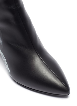 Detail View - Click To Enlarge - VALENTINO GARAVANI - Valentino Garavani x UNDERCOVER rose print leather ankle boots