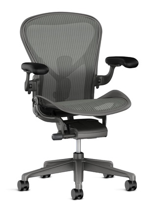 Main View - Click To Enlarge - HERMAN MILLER - Aeron B-size chair – Graphite
