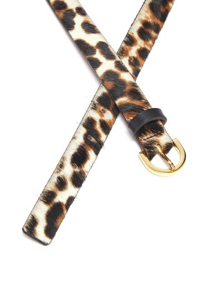 Detail View - Click To Enlarge - MAISON BOINET - Leopard print pony hair belt