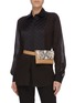 Figure View - Click To Enlarge - MAISON BOINET - Python embossed leather pouch belt