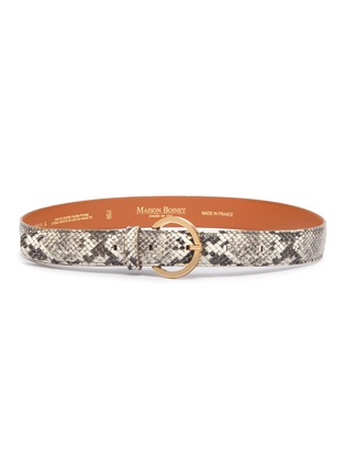 Main View - Click To Enlarge - MAISON BOINET - Python embossed leather belt