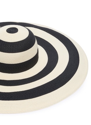 Detail View - Click To Enlarge - EUGENIA KIM - 'Sunny' stripe straw hat
