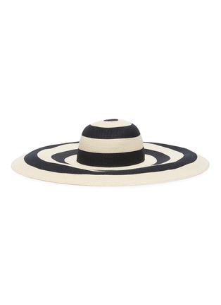 Main View - Click To Enlarge - EUGENIA KIM - 'Sunny' stripe straw hat