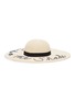 Figure View - Click To Enlarge - EUGENIA KIM - 'Bunny' slogan embellished straw hat