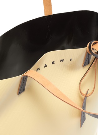 Detail View - Click To Enlarge - MARNI - Colourblock coated canvas tote bag