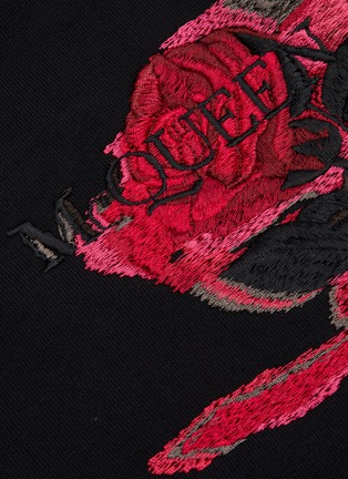  - ALEXANDER MCQUEEN - Floral embroidery colourblock back sweatshirt