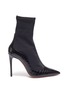 Main View - Click To Enlarge - AQUAZZURA - 'Zen' croc embossed leather sock knit ankle boots
