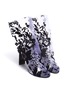 Detail View - Click To Enlarge - NICHOLAS KIRKWOOD - 'D'Arcy Motion' floral flocked velvet organza ankle boots