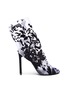 Main View - Click To Enlarge - NICHOLAS KIRKWOOD - 'D'Arcy Motion' floral flocked velvet organza ankle boots