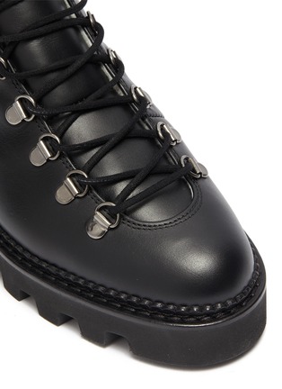 Detail View - Click To Enlarge - NICHOLAS KIRKWOOD - 'Delfi' shearling collar leather hiking boots