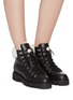 Figure View - Click To Enlarge - NICHOLAS KIRKWOOD - 'Delfi' shearling collar leather hiking boots