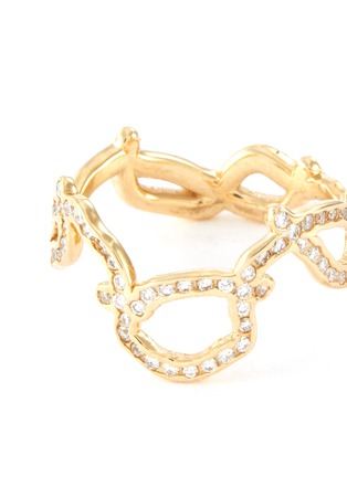 Detail View - Click To Enlarge - SARAH & SEBASTIAN - 'Kintsugi' diamond 10k yellow gold ring