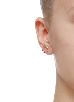 Figure View - Click To Enlarge - SARAH & SEBASTIAN - 'Hole' 10k yellow gold stud earrings