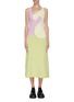 Main View - Click To Enlarge - PH5 - 'Talia' wave print stripe colourblock dress