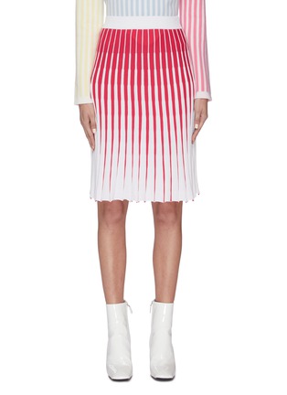 Main View - Click To Enlarge - PH5 - 'Thoms' gradient colourblock ribbed midi skirt