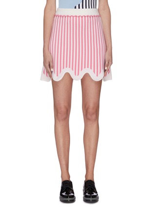 Main View - Click To Enlarge - PH5 - 'Adelie' wavy hem stripe mini skirt