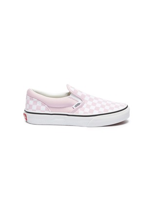 Main View - Click To Enlarge - VANS - 'Classic Slip-on' checkerboard kids skates