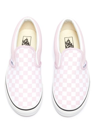 Figure View - Click To Enlarge - VANS - 'Classic Slip-on' checkerboard kids skates