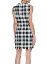 Back View - Click To Enlarge - ALEXANDER MCQUEEN - Check plaid tweed sleeveless dress