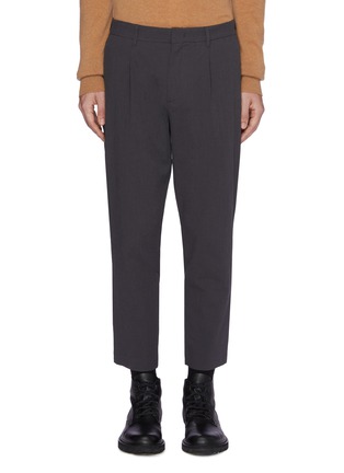 Main View - Click To Enlarge - THEORY - 'Page' pleated cropped houndstooth pants