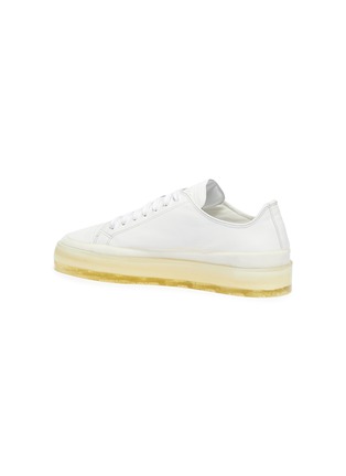  - MSGM - 'Floating' logo print leather sneakers