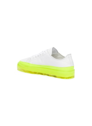  - MSGM - 'Floating' neon sole leather sneakers