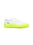 Main View - Click To Enlarge - MSGM - 'Floating' neon sole leather sneakers
