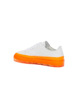  - MSGM - 'Floating' neon sole leather sneakers