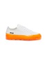 Main View - Click To Enlarge - MSGM - 'Floating' neon sole leather sneakers