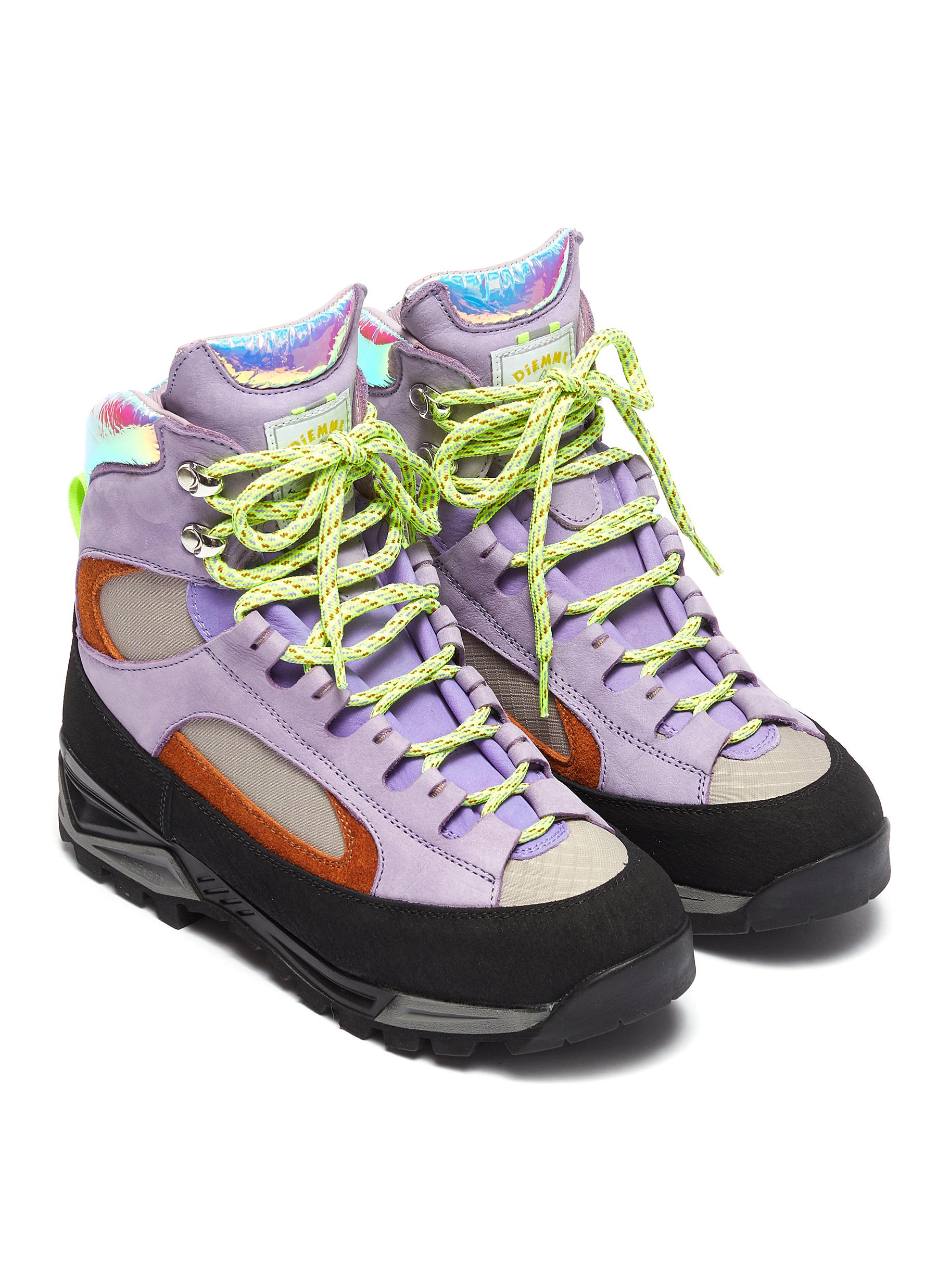 DIEMME 'CIVETTA' CHUNKY OUTSOLE COLOURBLOCK HIKING BOOTS