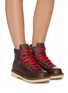 Figure View - Click To Enlarge - DIEMME - 'Roccia' contrast lace calf hiker boots
