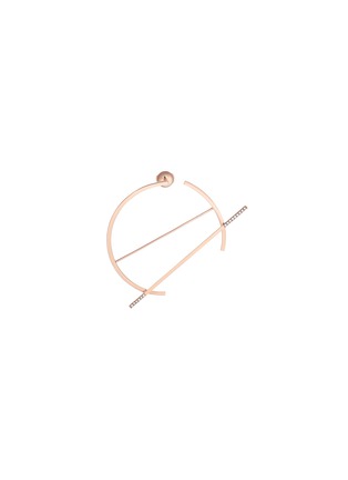 Main View - Click To Enlarge - OFÉE - ‘Abstraction' diamond 18k rose gold hoop right earring