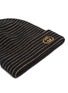 Detail View - Click To Enlarge - GUCCI - Logo embroidered metallic stripe beanie